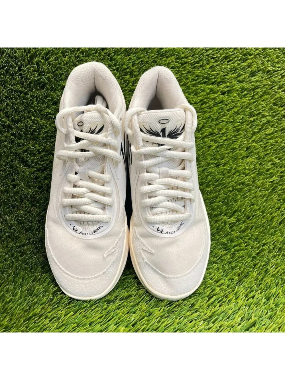 Puma MB.02 Whispers Boys Size 6.5Y Ivory Athletic Basketball Shoes Sneakers